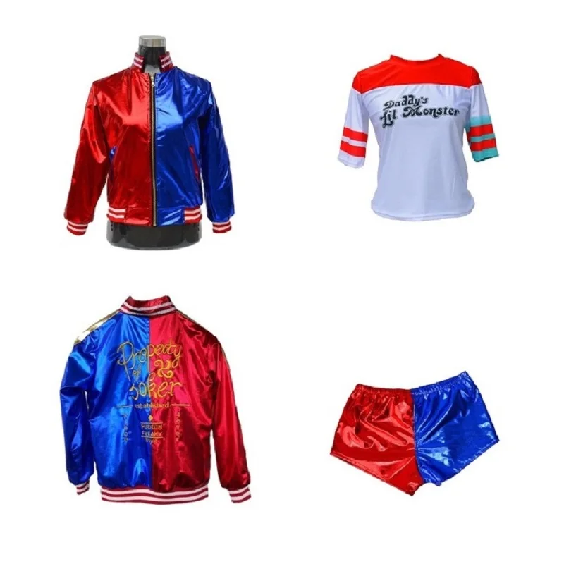 Костюмы Харли для девочек костюм Квинна взрослых косплей футболка монстр из