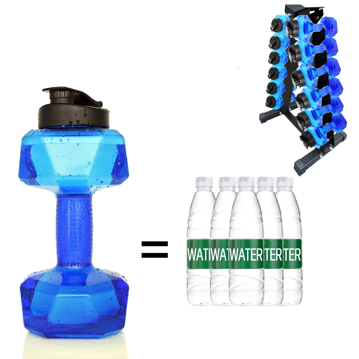 Buildlife 1.2L 43 унций гантели оформленные спортивные Спортивная бутылка для воды BPA бесплатно Портативный большой объем для воды креативный