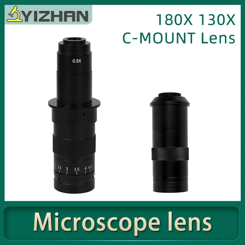 180X 130X Регулируемый зум C mount объектив 0.7X ~ 4.5X увеличение 25 мм для разъема HDMI USB