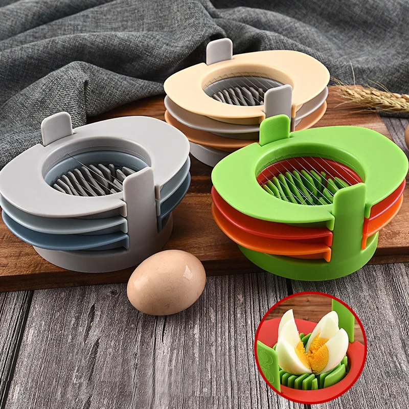 

Stainless Steel Egg Cutter 2020 Three-in-one Multi-function Preserved Egg Divider Kitchen Egg Cutting Gadget Accessories