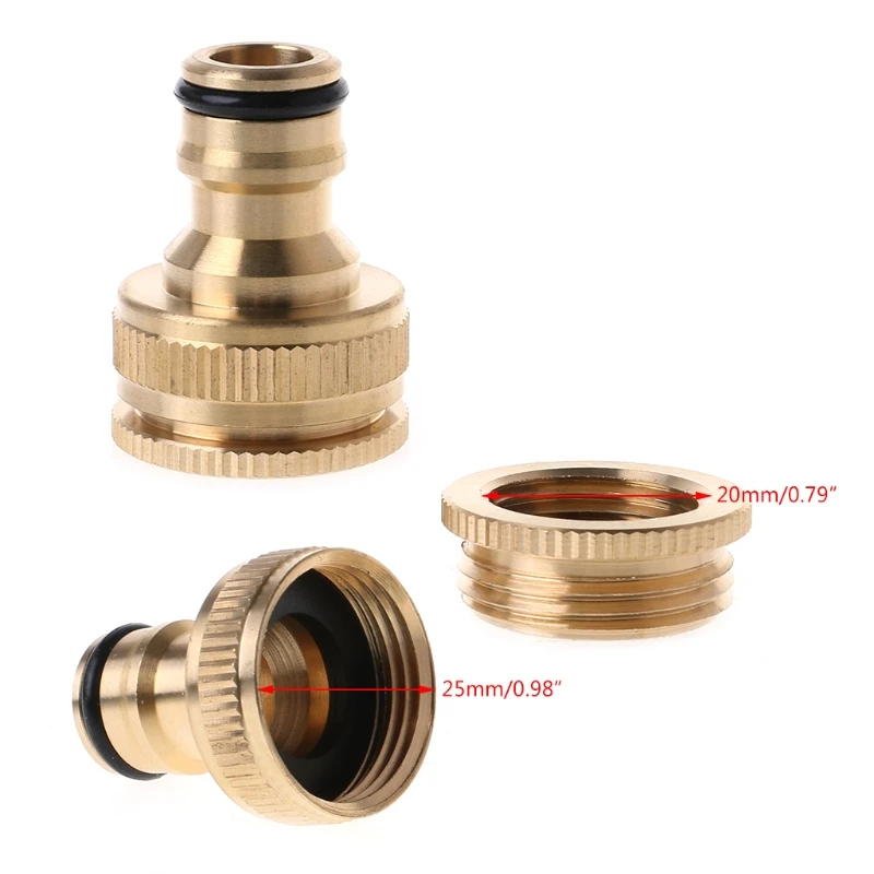 

2021 New Brass Hose Tap Connector 4/6 Washing Machine Garden Irrigation Watering Fittings