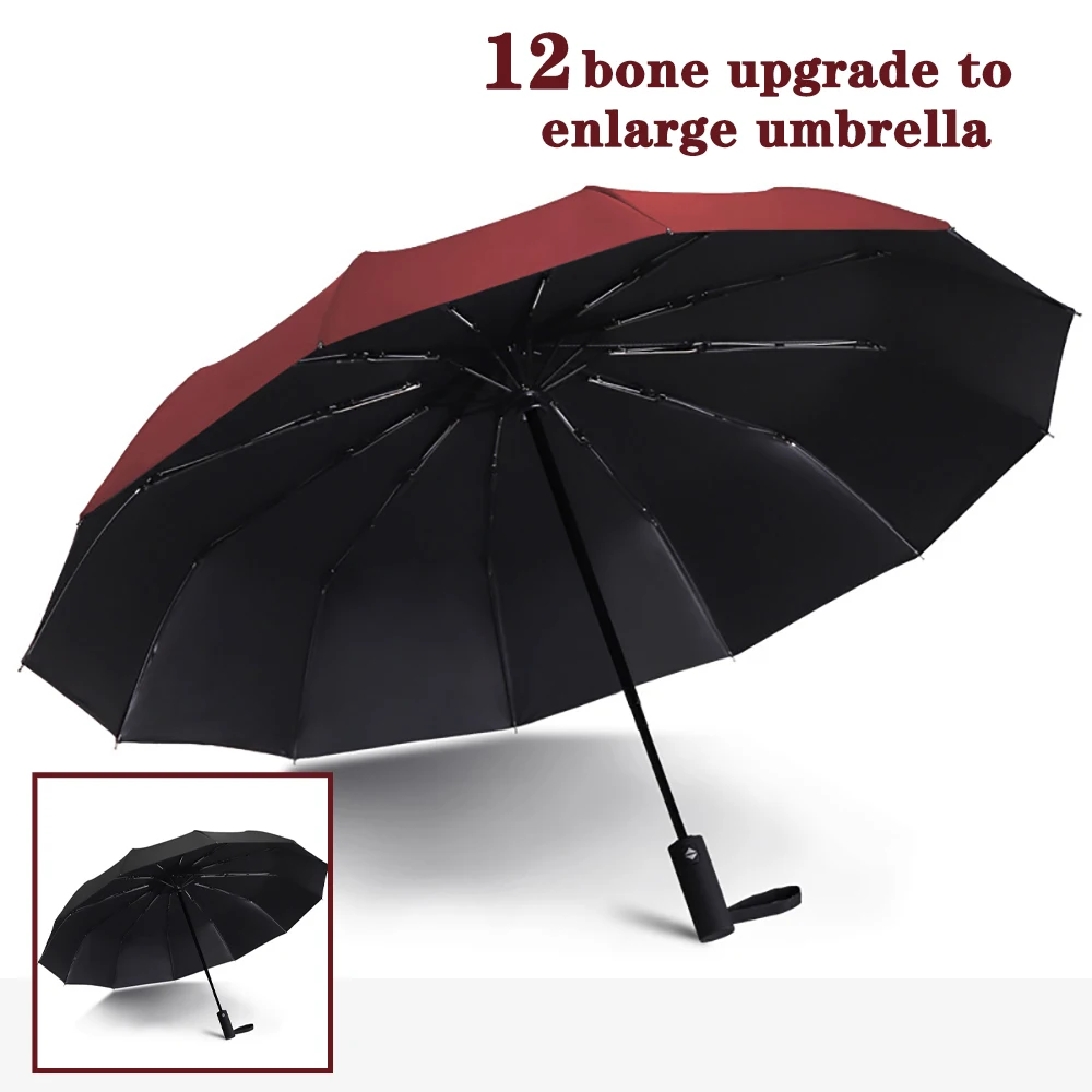 

Windproof Automatic Folding Umbrella Female Male Twelv Bone Car Luxury Large Business Umbrellas Men Rain Women Gift Parasol