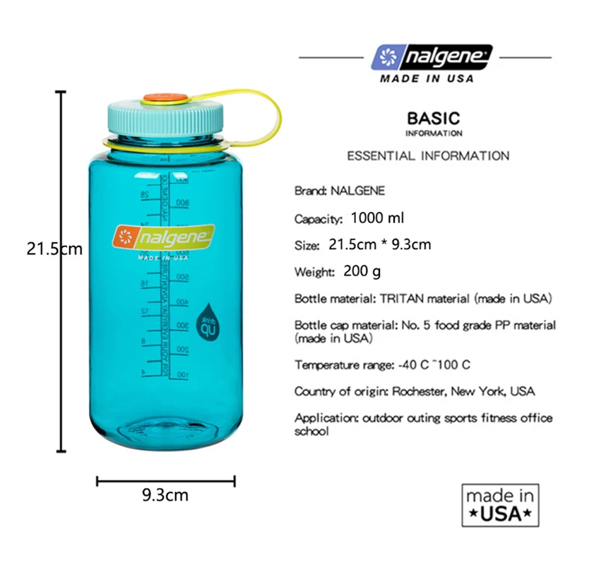 Новинка США Nalgene для занятий спортом на открытом воздухе чашка воды фитнеса