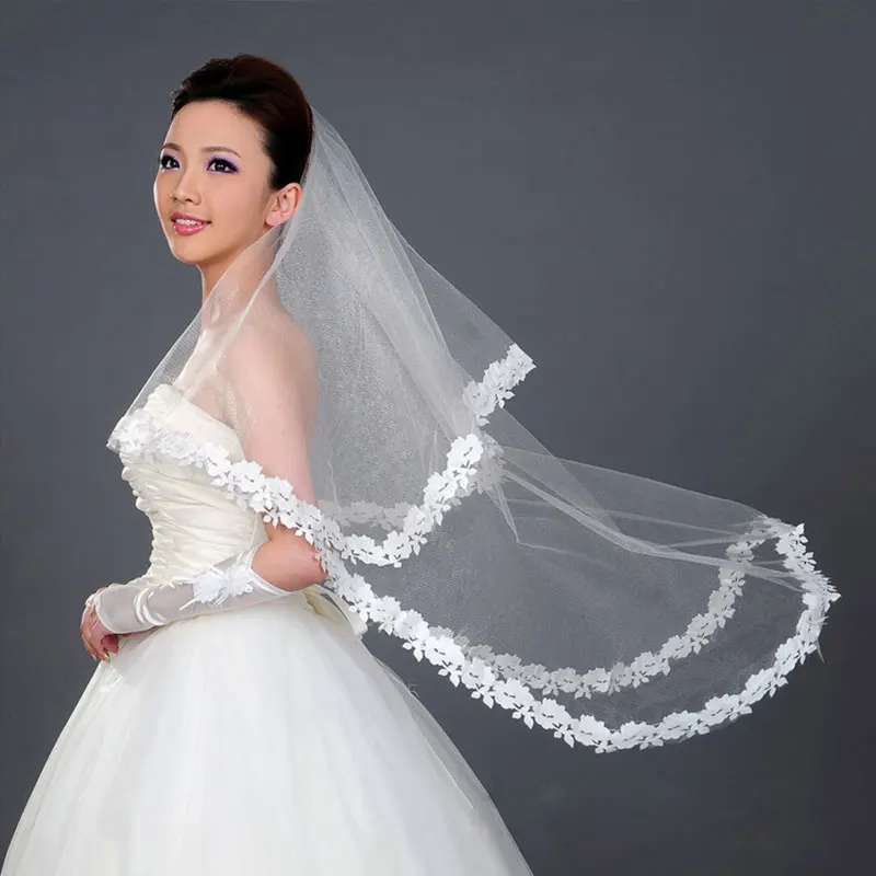 

Fashion Luxury Bridal Tulle Bridal Veil Pearl Wedding Veil with Hair Comb 1 Tier Long Wedding Veil Cathedral Wedding Veil