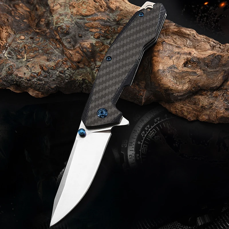 Складной нож из дамасской стали складной карманный для кемпинга 7Cr13MoV титановое