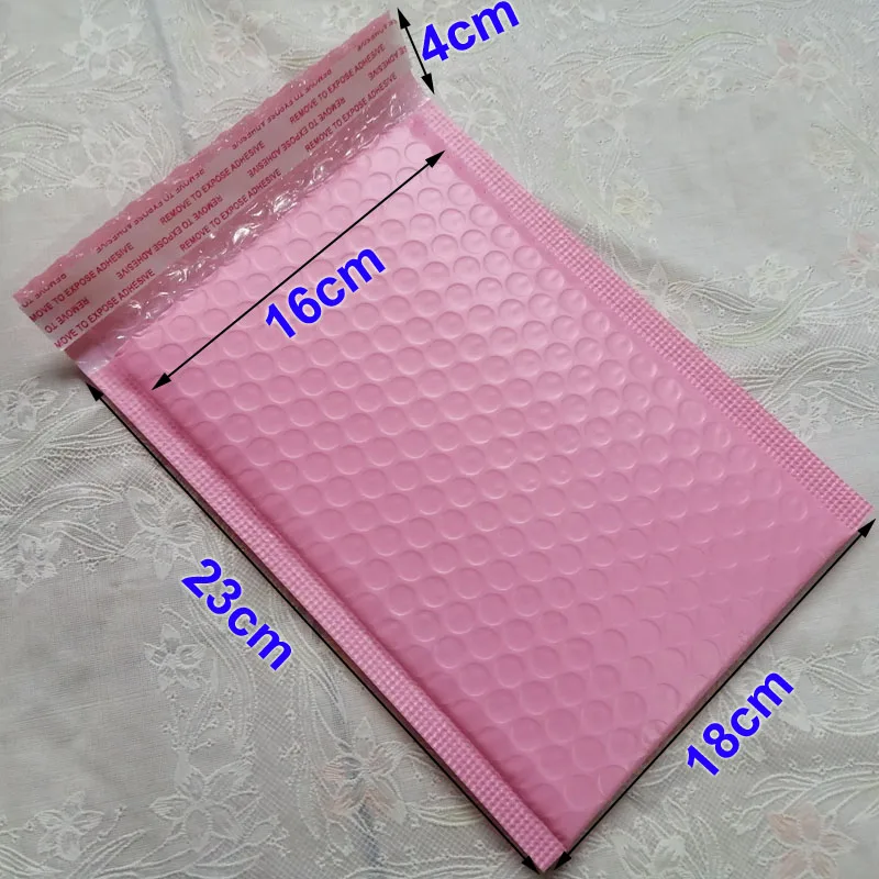 

Pink 130*200mm 5.1 x7.8inch Usable space 18*23cm Poly bubble Mailer envelopes padded Mailing Bag Self Sealing [50pcs]