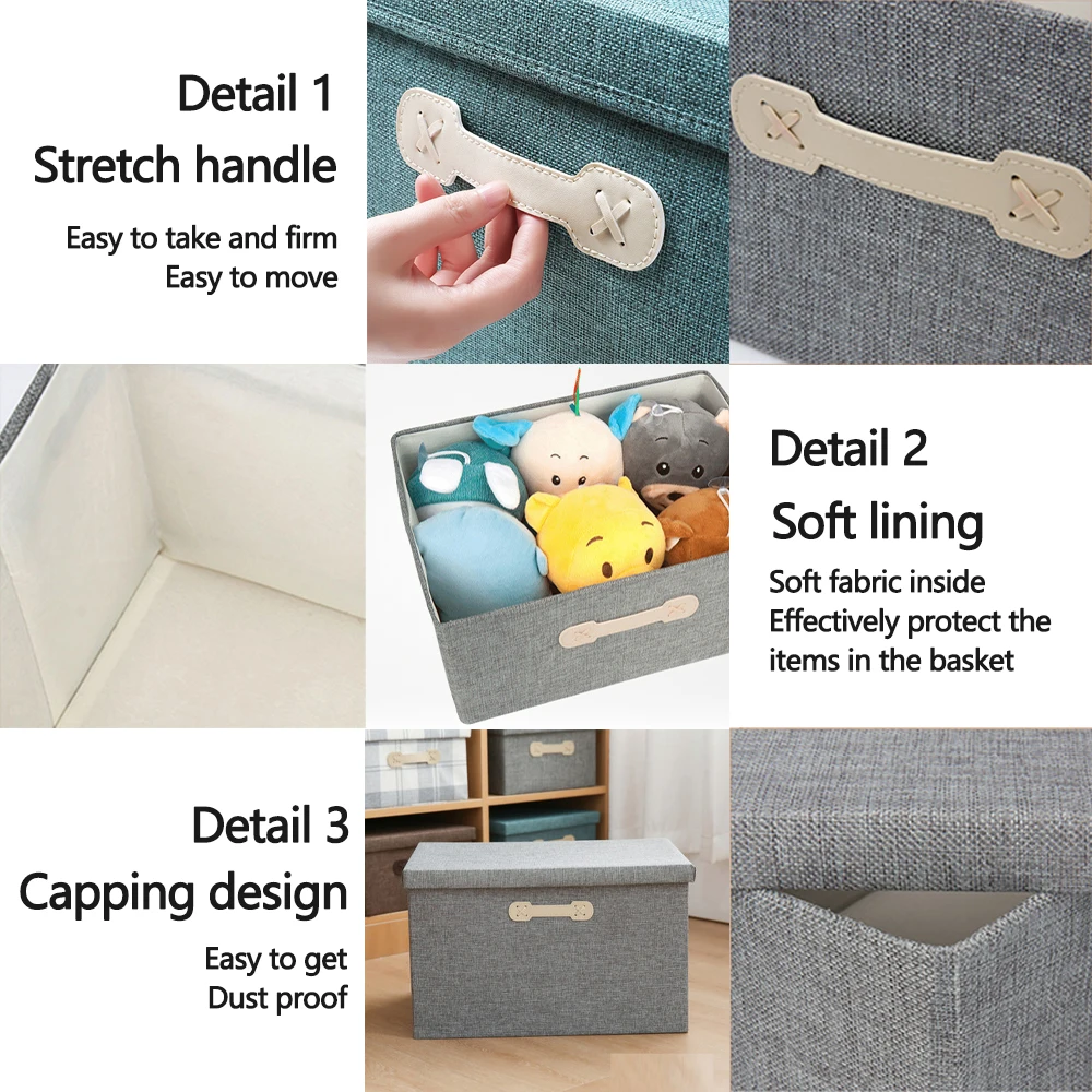 Деловая складная коробка для хранения игрушек книг домашней одежды нижнего