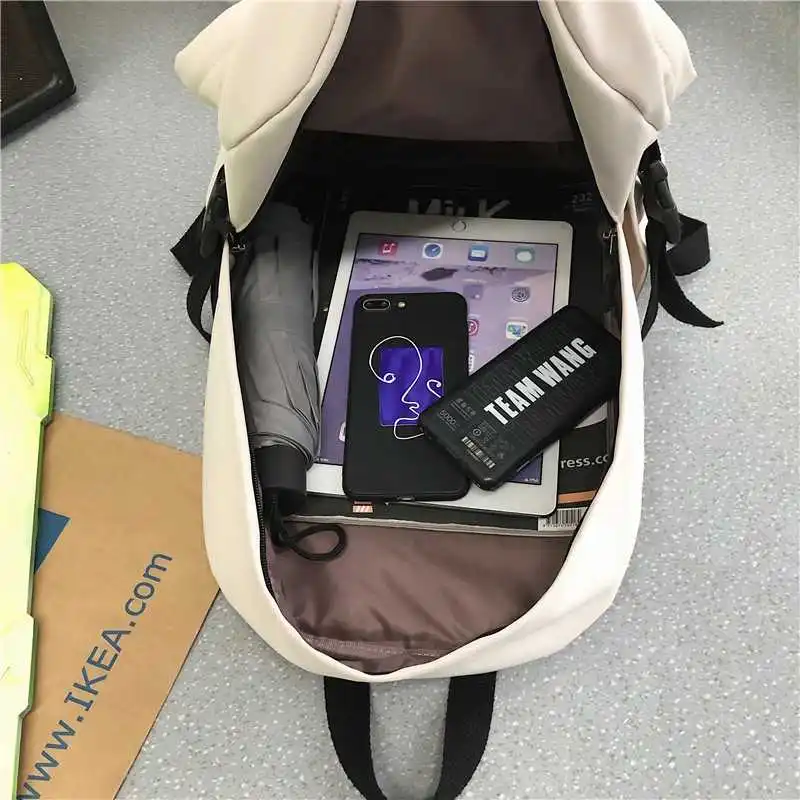 

Summer 2021 female fashion backpack pure school backpacks leisure ability travel bags