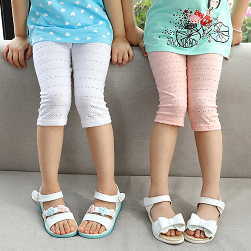 От 2 до 10 лет летняя 2021 брюки летние тонкие леггинсы для малышей с короткими