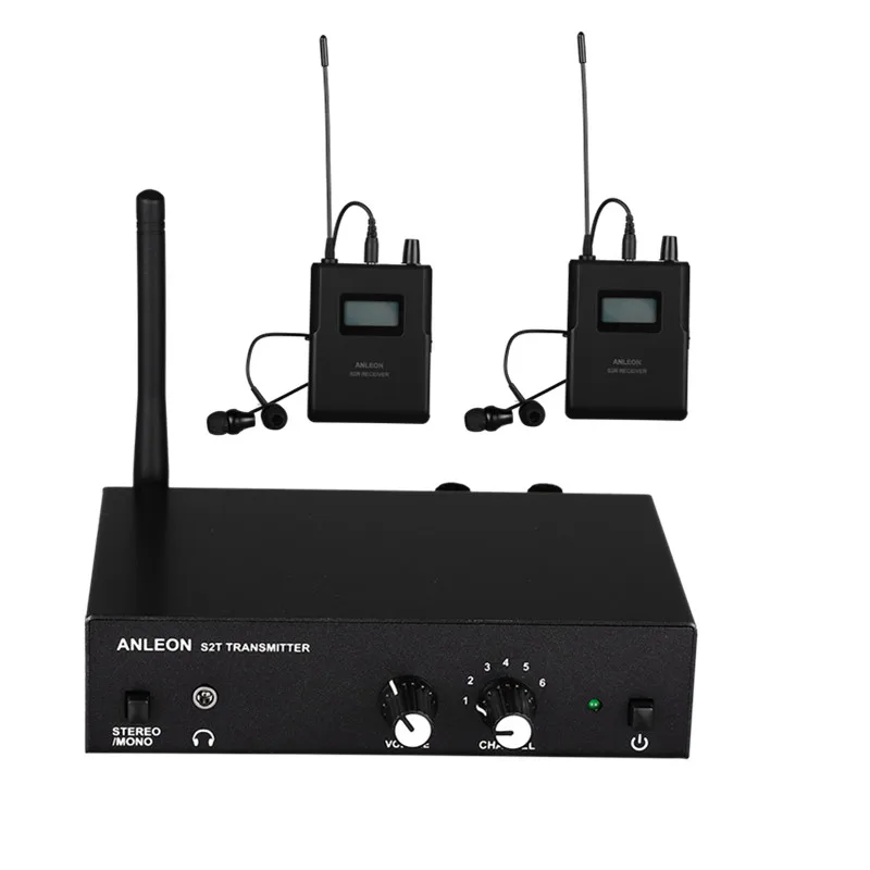 

Новая S2 UHF стерео Беспроводная система монитора 670-680 МГц профессиональная цифровая сценическая внутриканальная система монитора 2 приемник...