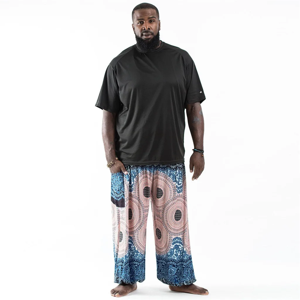 Vogue винтажные мужские штаны для йоги повседневные фитнеса широкие свободные