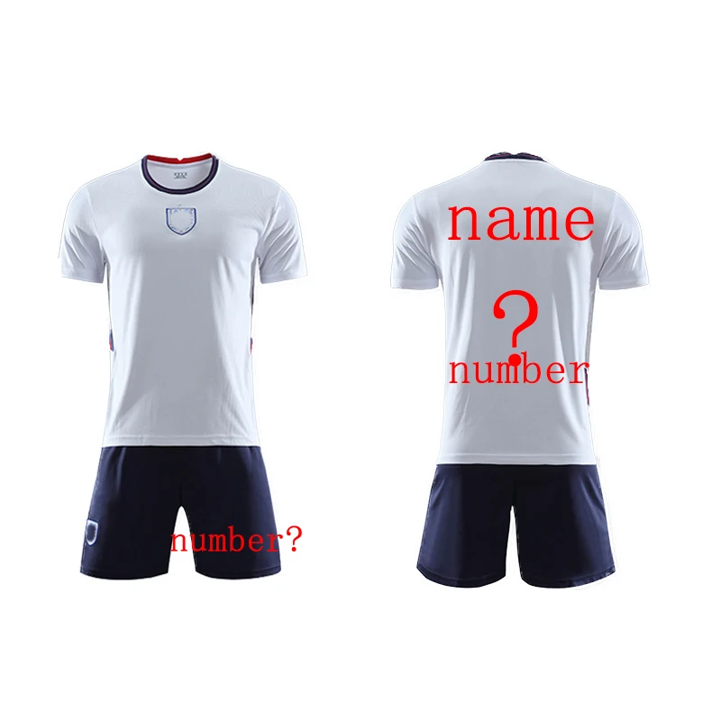 

English solid color men's and women's football suit DIY custom name + number