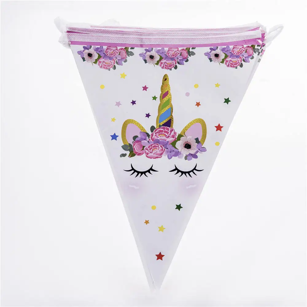 Вечерние украшения вечерние расположение Единорог Вымпел флаг День Рождения