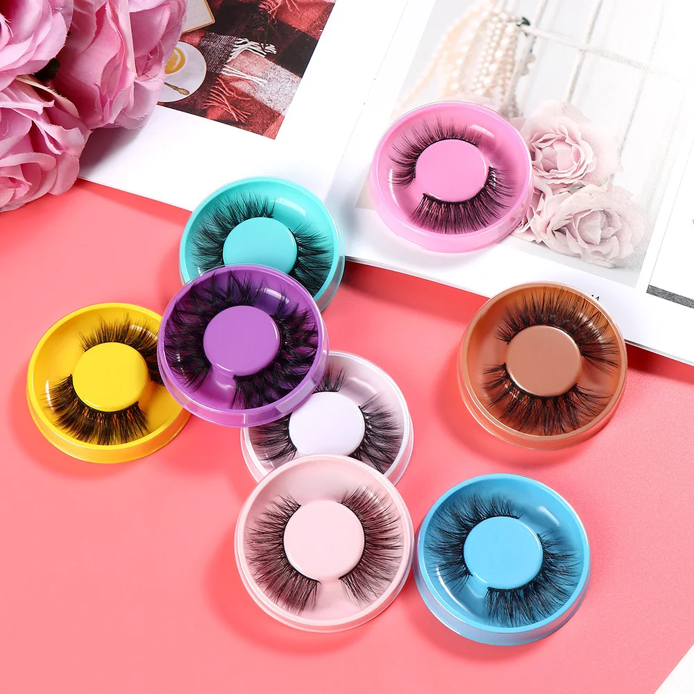 

1Pair Flase Eyelashes Natural Faux Mink Fluffy Style Eye Lash Extension Makeup Dramatic Thick Fake Lashes Long Wispies DROPSHIP