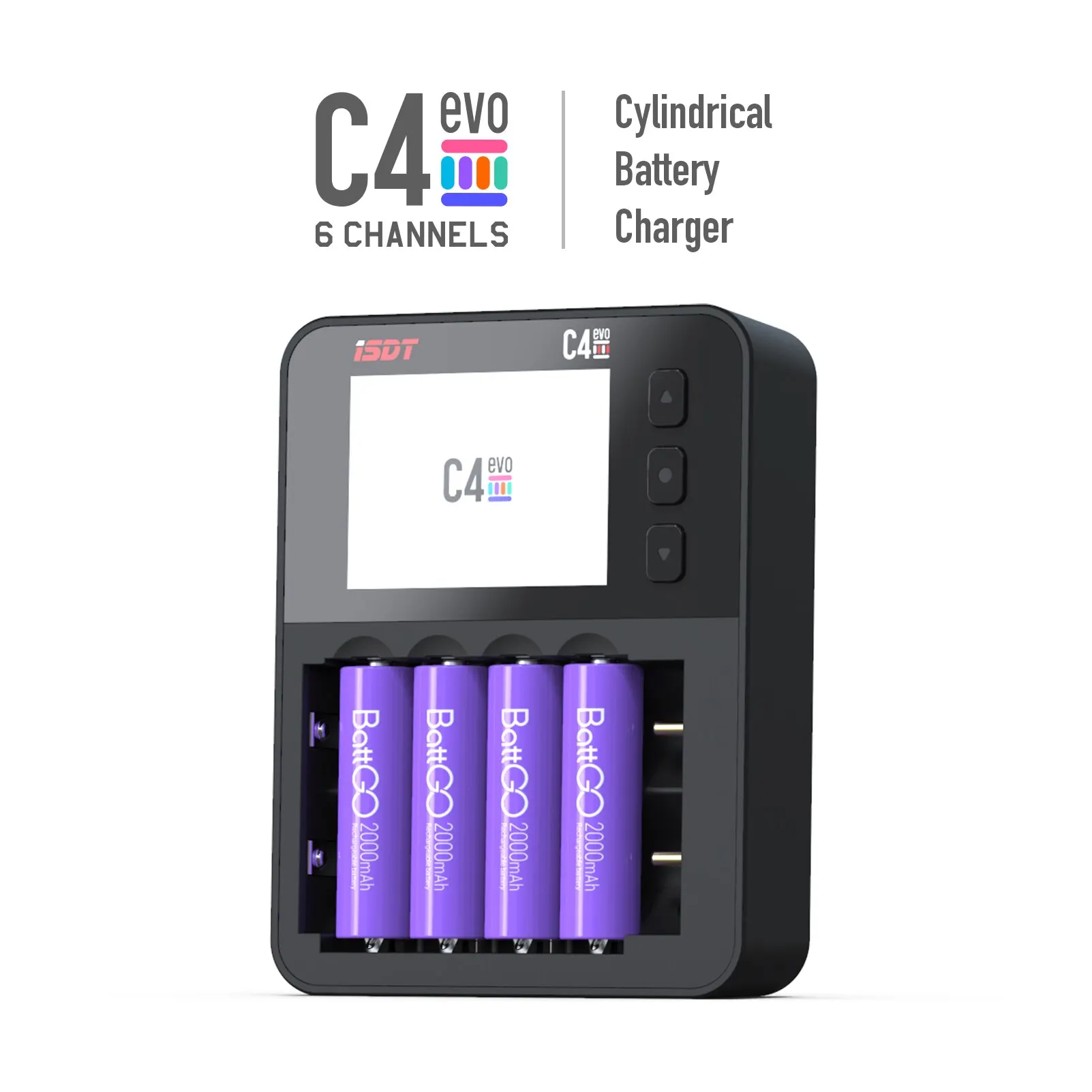 Интеллектуальное зарядное устройство ISDT C4 EVO с выходом Type C QC3.0 для литий ионных