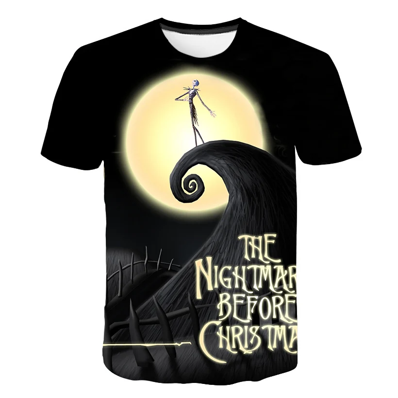 

Camisetas de manga corta para niÃ±os y niÃ±as, ropa de pesadilla antes de Navidad, talla de 3 a 14 aÃ±os, 2020