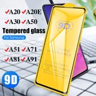 9D Protective Glass For Samsung A51 A71 A81 A91 Mobile Phone Accessories Galaxy A20 A20e A50 A30 Screen Protector Samsumg Film