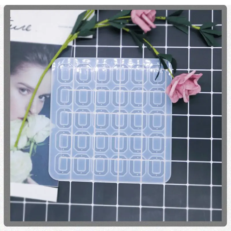 

Silicone Acrylic Earring Necklace Pendant Mold Resin Casting Mold Jewelry Making