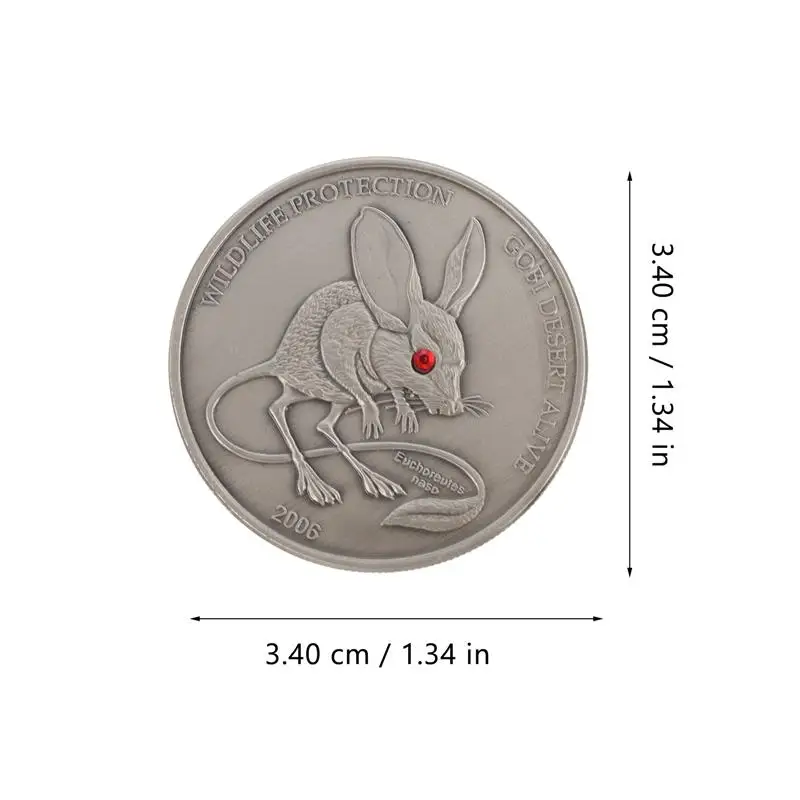

Iron Commemorative Coin Collection Animal Pattern Souvenir Home Decoration