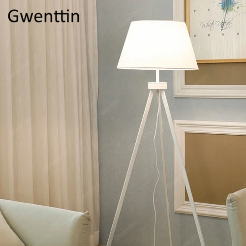 Floor Lamp D Скандинавский тренога Торшеры для гостиной, спальни, абажур, Светильники для дома, арт-деко, современные светодиодные световые стойки, светильник - Цвет абажура: Floor Lamp D