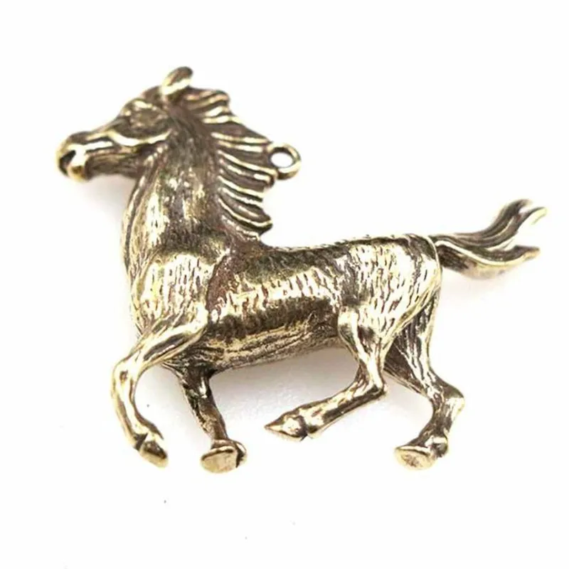 Металлическая скульптура в стиле ретро мини-фигурка с изображением лошади