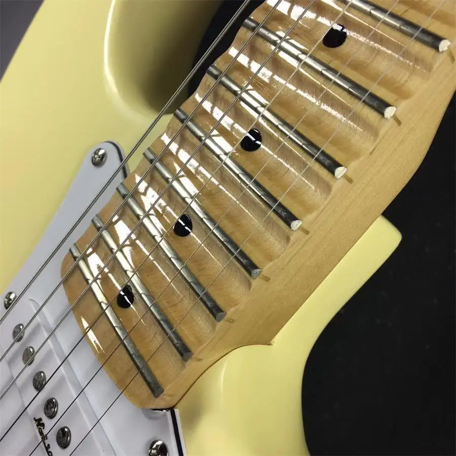 Yngwie Malmsteen кремовые гитары, зубчатый клен гриф электрогитара