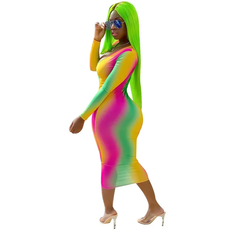 Элегантные сексуальные женские платья Бандажное платье в полоску для ночного