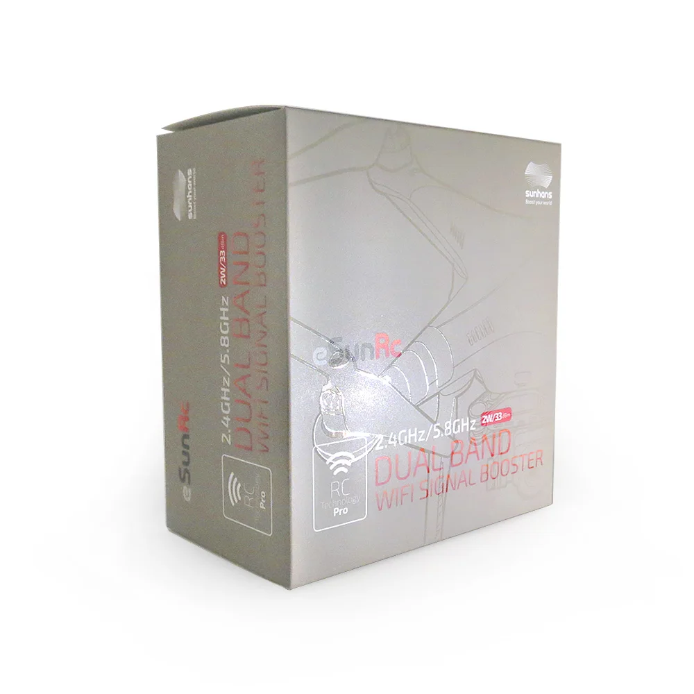 Sunhans eSunRC 2 4 ГГц и 5 8 IEEE 802 11/a/n/b/g двухдиапазонный 2000 МВт 33dBm UAV усилитель сигнала Wi-Fi |