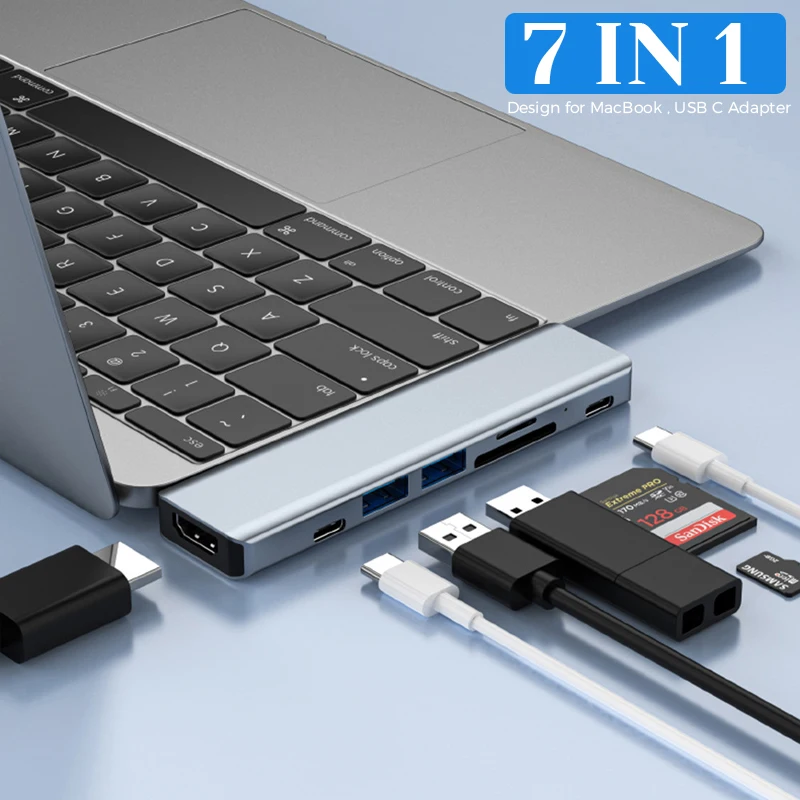 

Док-станция 7 в 1, USB Type-C, Thunderbolt 3, 100 Вт, HDMI