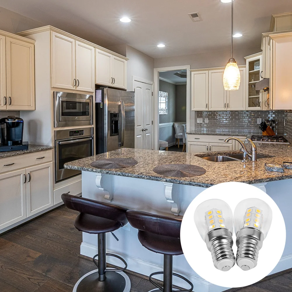 

2 Pieces E14 Base Refrigerator Bulb 3W Fridge Light Replacement Corn Light