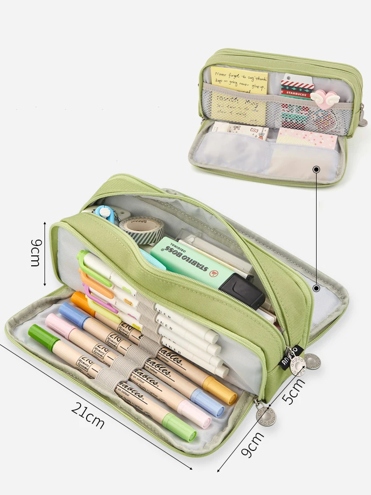 Чехол для карандашей черный пенал школьные принадлежности вместительный чехол