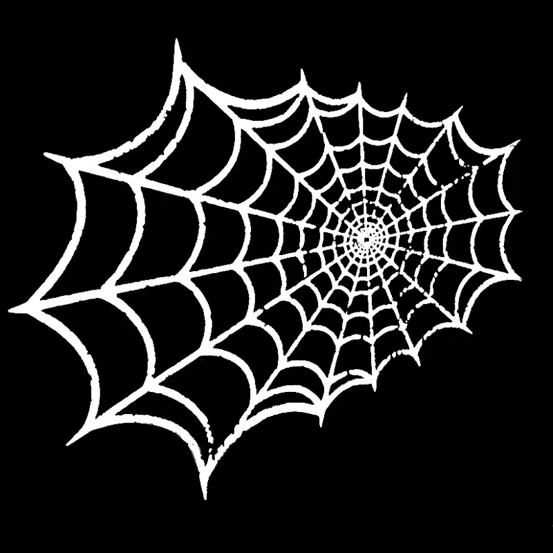 

Cartoon Personality SPIDER WEB Vinyl Decal Car Sticker Black/Silver Accessories 20*17.8CM
