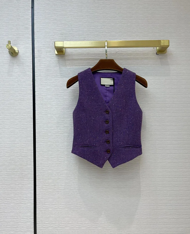 

Женский шерстяной жилет с V-образным вырезом, однотонный теплый короткий жилет без рукавов, весна 2021