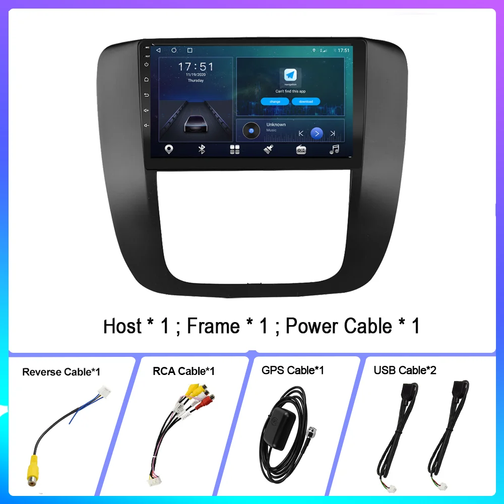 Автомагнитола 6G 128G для GMC Yukon 3 2008 2012 GPS навигация мультимедийный Dvd плеер Carplay