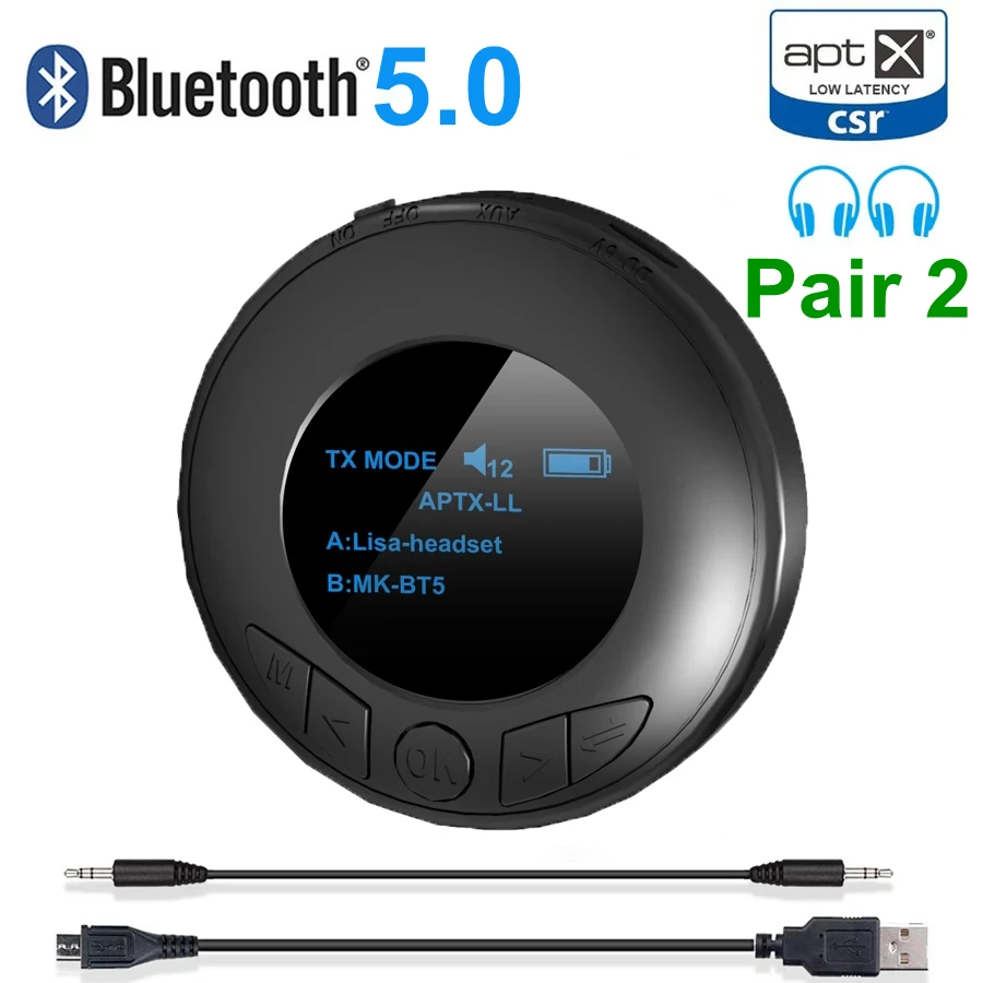 Bluetooth 5 0 аудио приемник передатчик Aptx LL с низкой задержкой 3 мм AUX разъем RCA