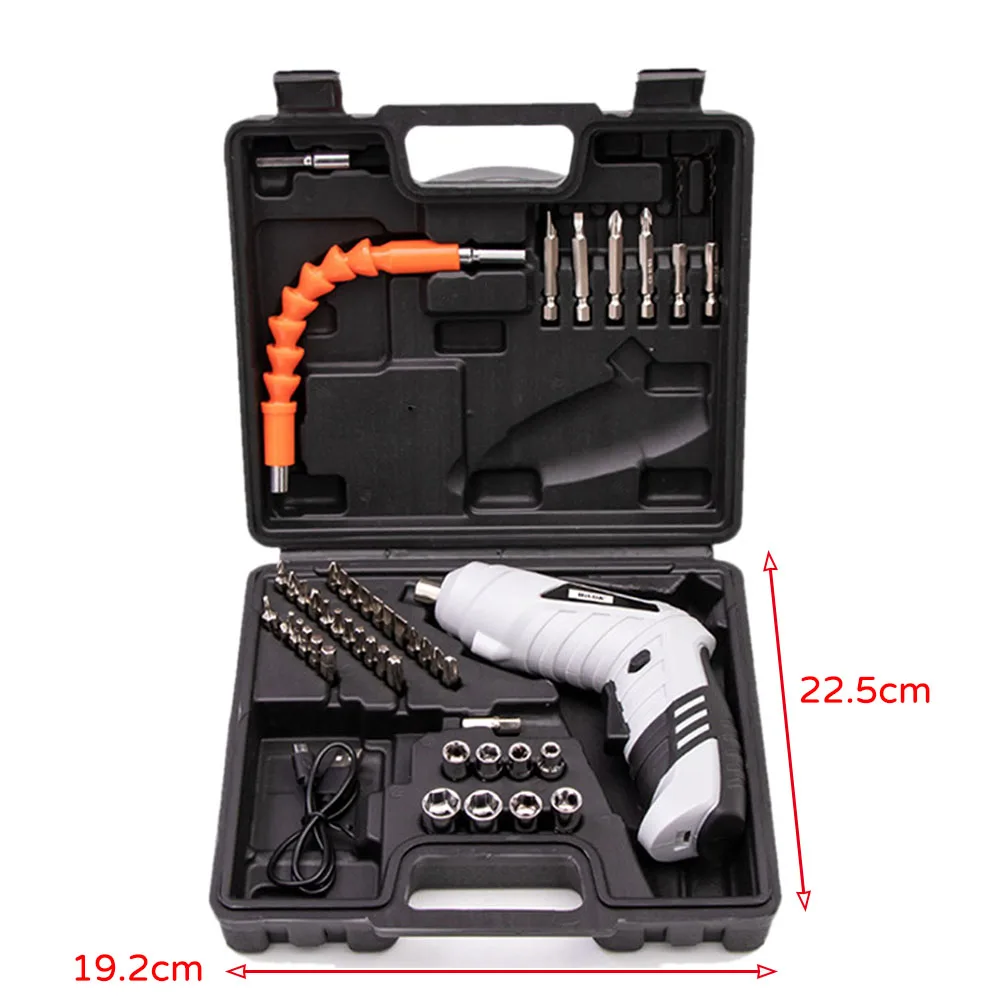 

Mini USB Rechargeable Electric Screwdriver Set Multifunctional Cordless Electric Drill Screwdriver Set Portable Repair Tool