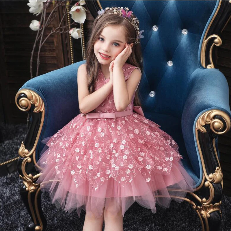 

Princess Dress For Christening Girls Dress Children dancing Clothing wear Girls Dress Birthday Party Dress Robe Fille Vestido