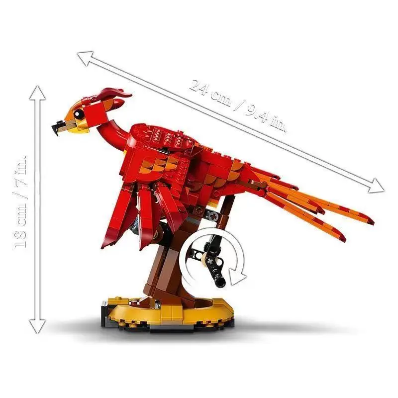 

2021 NEW Magic Movie 76394 Game Phoenix Model Building Fawkes Blocks Bricks Children Educational Toys Christmas Gifts