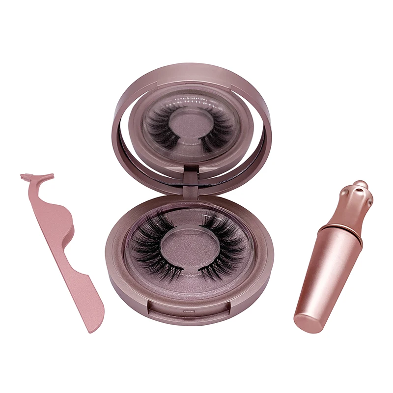 Magnetic Eyelashes With 5 Magnet eyelashes eyeliner False And Eyelash Curler Set Gift Box | Красота и здоровье