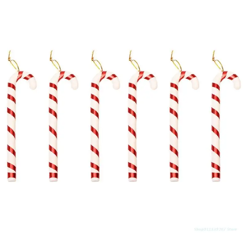 

C5AD 6 Pcs Candy Christmas Cane Xmas Trees New Year Party Office Garden Decorations