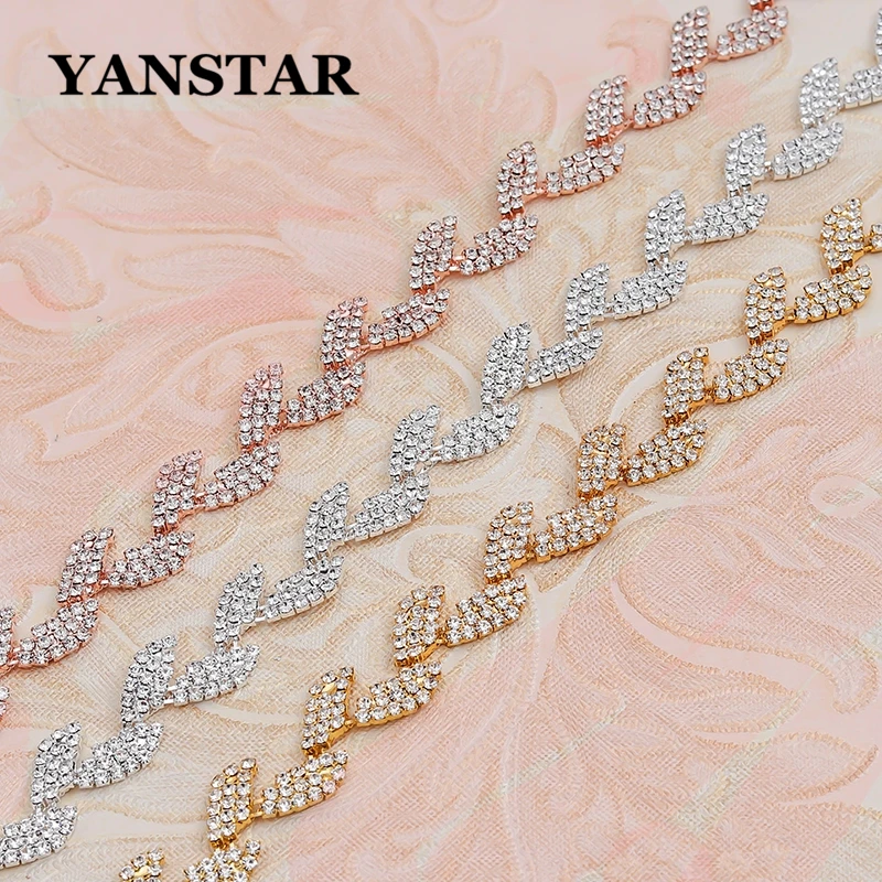 YANSTAR 1 ярд однорядные Стразы с цепочкой комплект цепочка для чашки Горячая