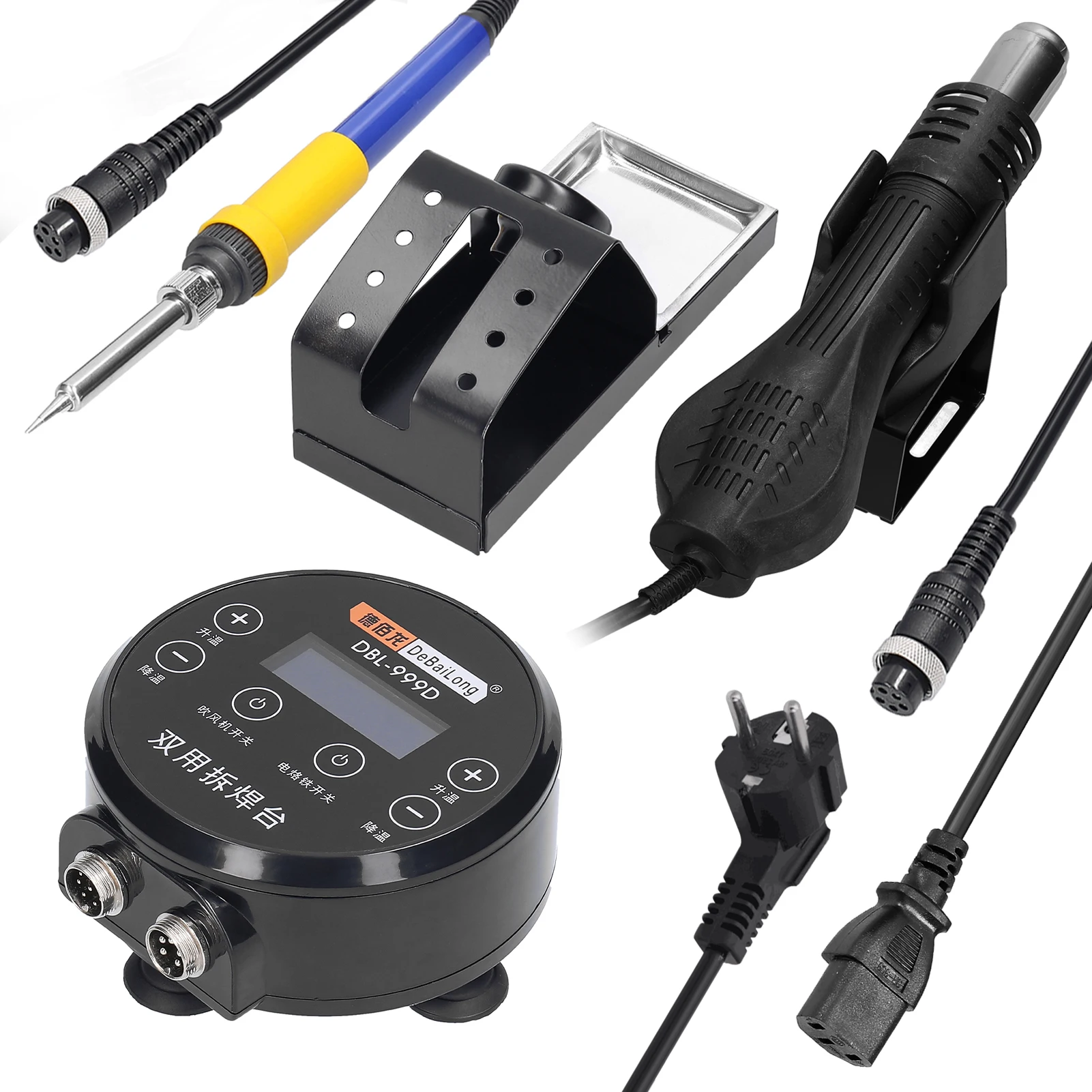 

Dual Mode 999D 2 In 1 Hot Air Machine and Soldering Station Digital Display Touching Screen Welding Solder Iron Station