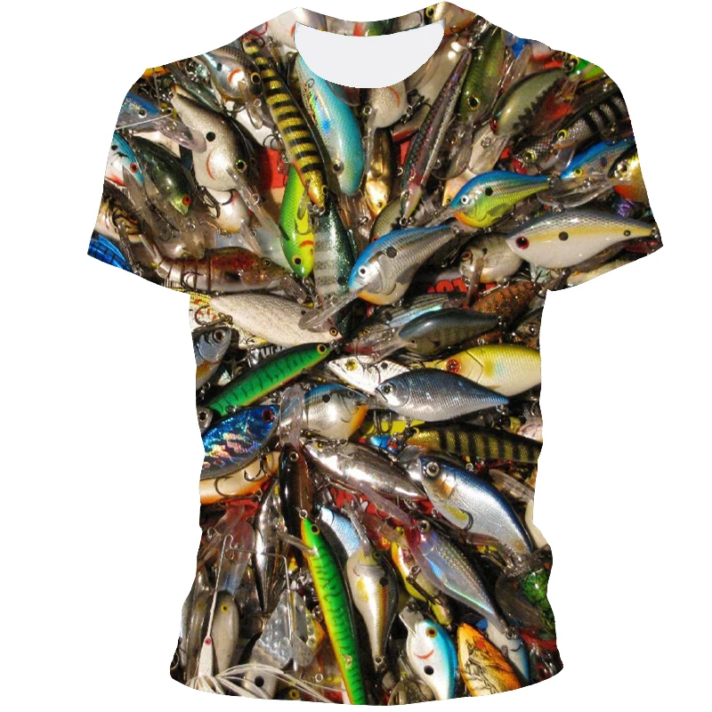 

2021 New Style 3D Animal Fish Print Hip Hop Cool Handsome T-Shirt For Men And Women XXS-6XL