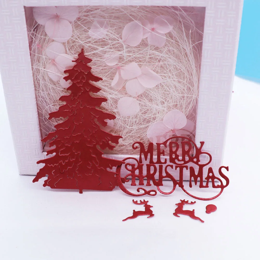 Рождественский Декор металлический Трафаретный вырубной штамп Скрапбукинг