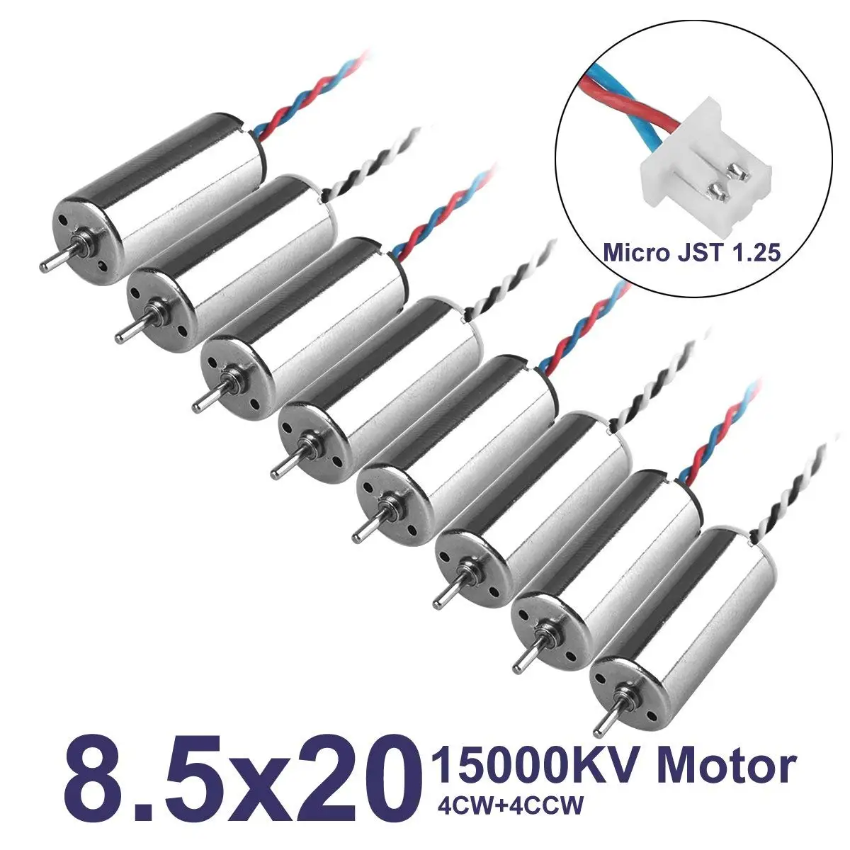 F-Cloud 8,5x20 мм 15000KV щеткой моторы 4CW 4CCW без сердечника двигатель с JST-1.25 разъемом для DJI Ryze Tello крошечные 8X рамки комплект
