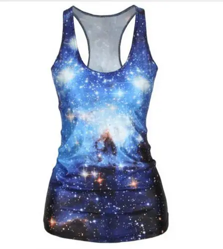 Женский сексуальный жилет в стиле Харадзюку летний топ майка с 3D принтом виде