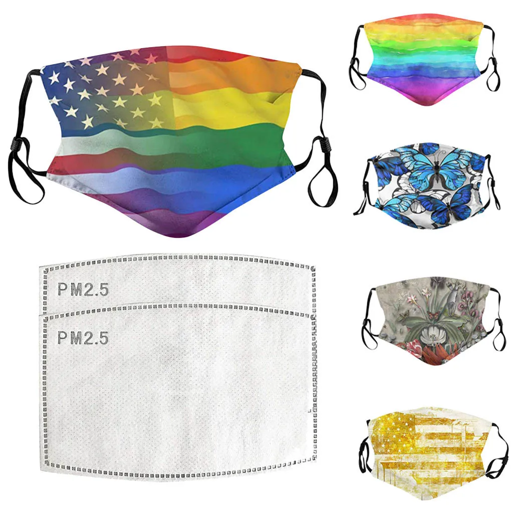 

Masks Dustproof Windproof Face Mask Spitting Protective Mask Multicolor Flowers Plant Print Breathable Comfortable Cycling Mask