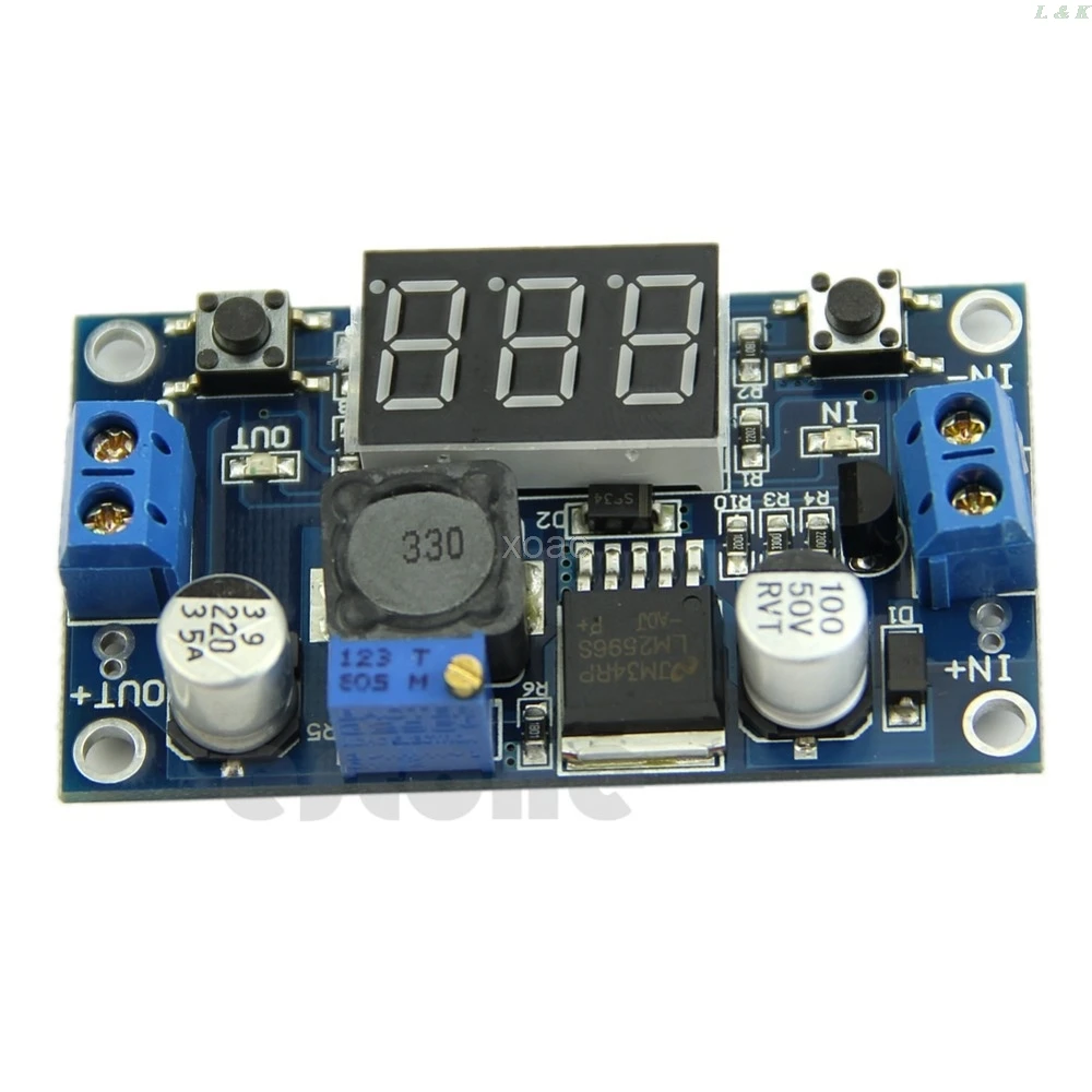 LM2596 DC 4 0 ~ 40 до 1 3 37 в светодиодный вольтметр понижающий преобразователь