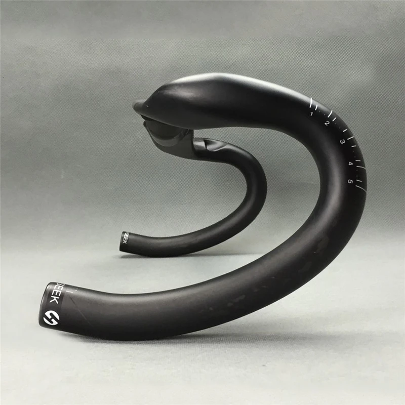 Удобный руль из углеродного волокна для шоссейного горного велоспорта черный