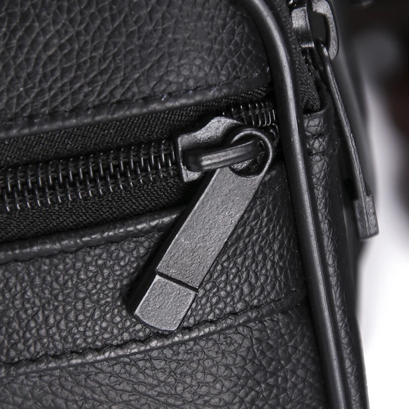 Мужские сумки из натуральной кожи через плечо модные черные деловые